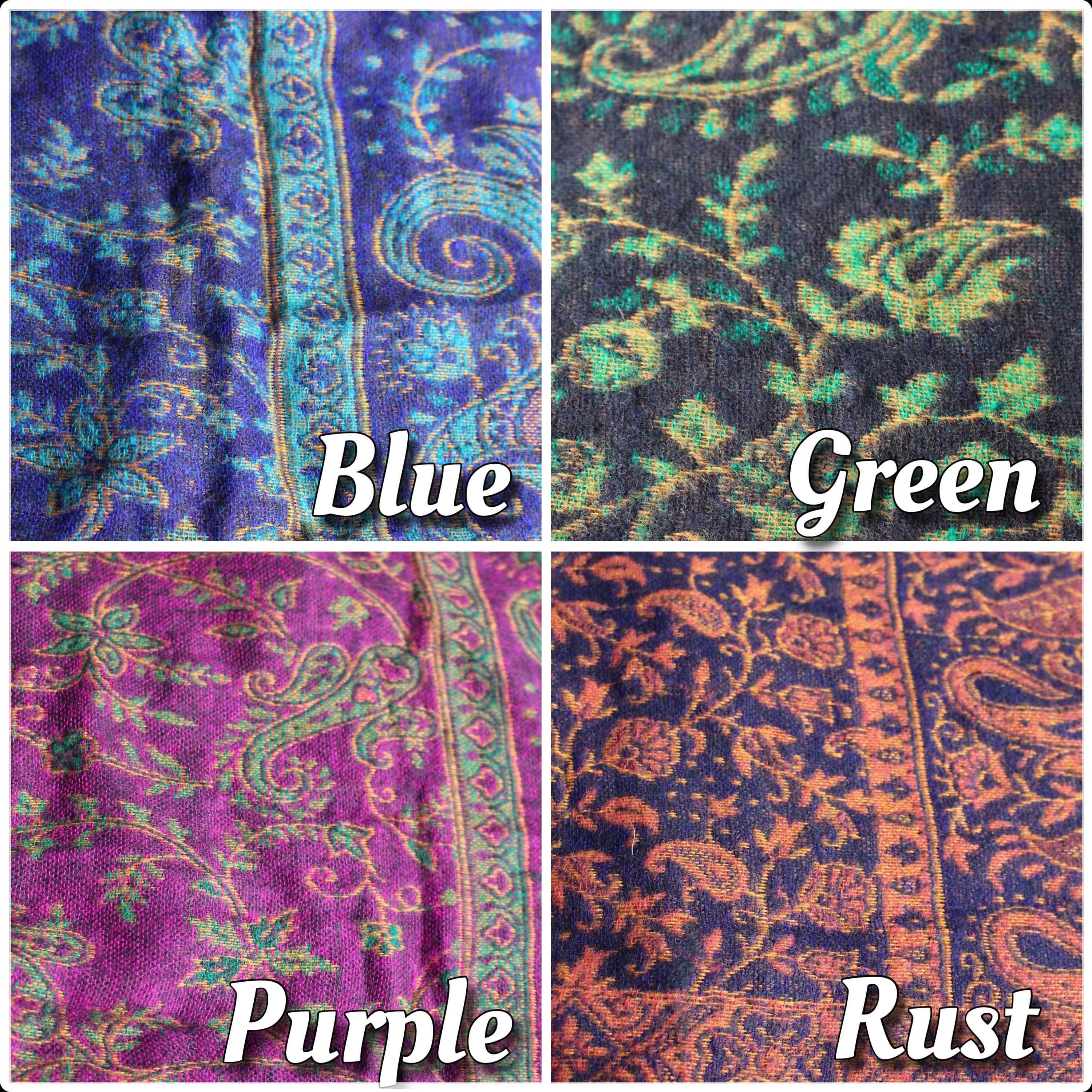 Paisley Hood Scarf • Unisex Boho Hooded Shawl Wrap • Blanket Hoodie Suraya Scarf • Vegan Wool Hood Scarf Cape • Warm Scarves Women • Calluna - Image 2