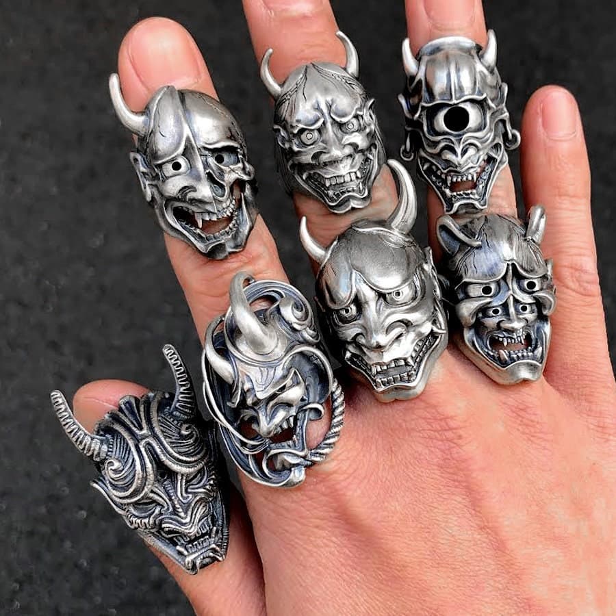 hannya skull ring - Thumbnail 18