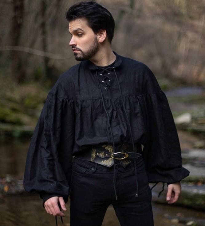 Handmade Leather Pirate Belt, Renaissance Elven Corset - Thumbnail 5