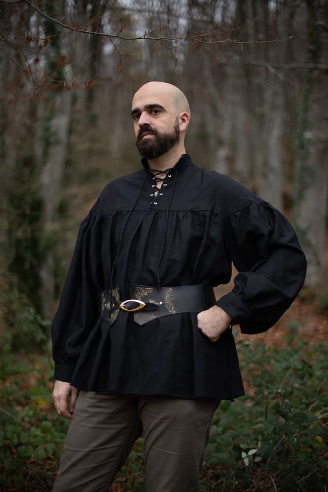 Handmade Leather Pirate Belt, Renaissance Elven Corset - Thumbnail 6