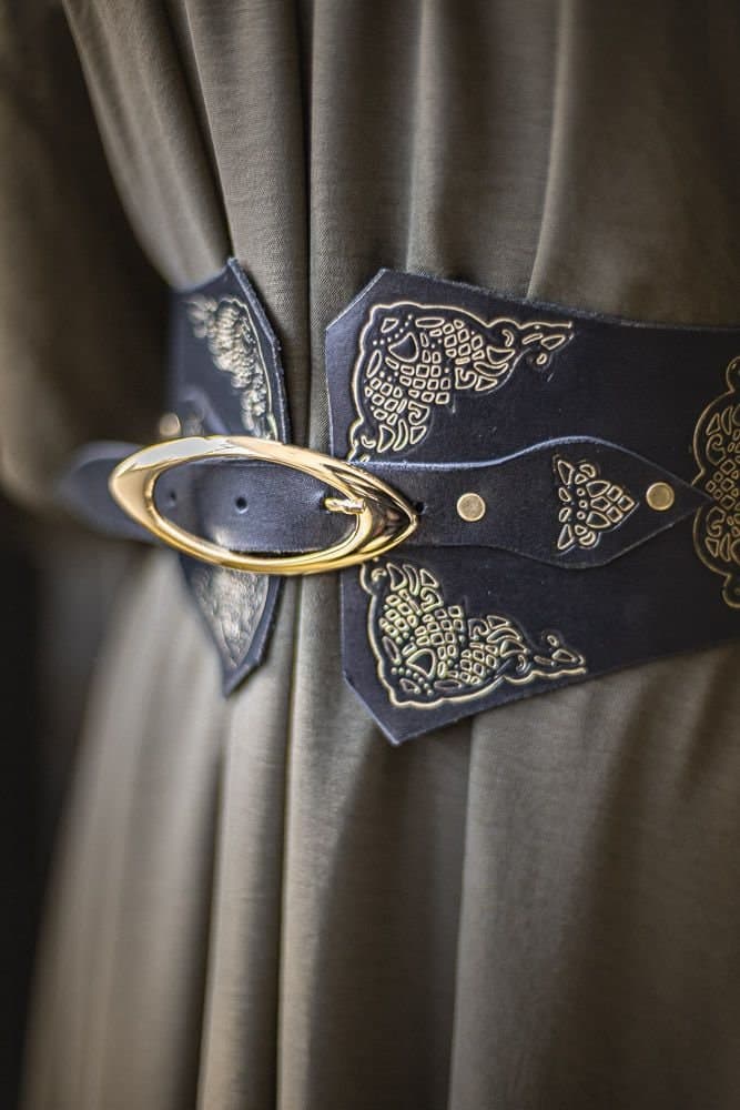 Handmade Leather Pirate Belt, Renaissance Elven Corset - Image 1