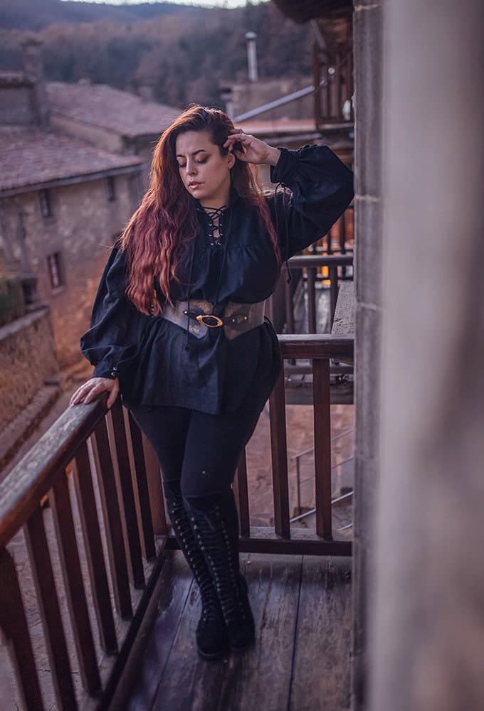 Handmade Leather Pirate Belt, Renaissance Elven Corset - Thumbnail 8