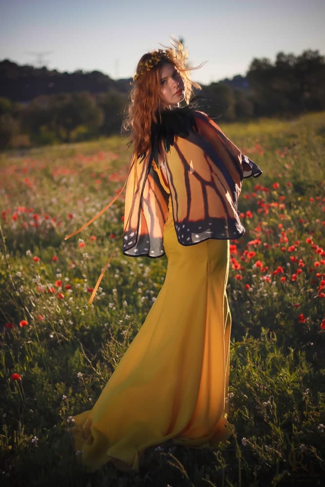 Butterfly wings monarch cape cloak wings costume short small fantasy halloween dance - Image 6